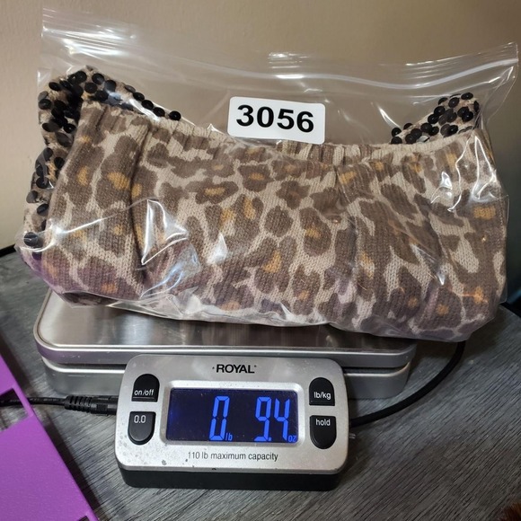 Chicos Cardigan Sweater Womens 1 Medium Tan Leopard Sequin Knit Button Sparkle - Picture 11 of 11